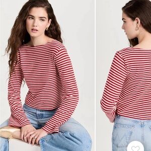 Mother skipper bell long sleeve stripe shirt size small